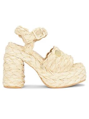 ISO Stella McCartney Braided Raffia Platform Sandals - size 6.5 or 7